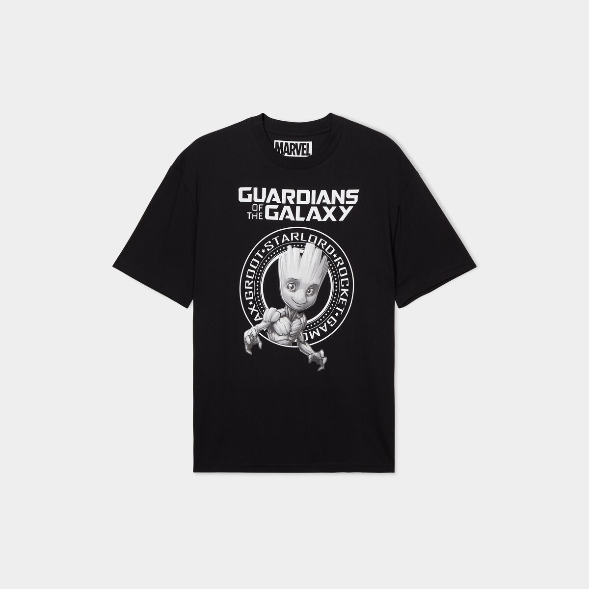 T-shirt Gardiens de la Galaxie Groot noir homme