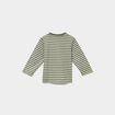 T-shirt manches longues coton vert kaki b&eacute;b&eacute; gar&ccedil;on