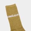 Chaussettes &agrave; fils m&eacute;tallis&eacute;s mi-hautes vert clair femme