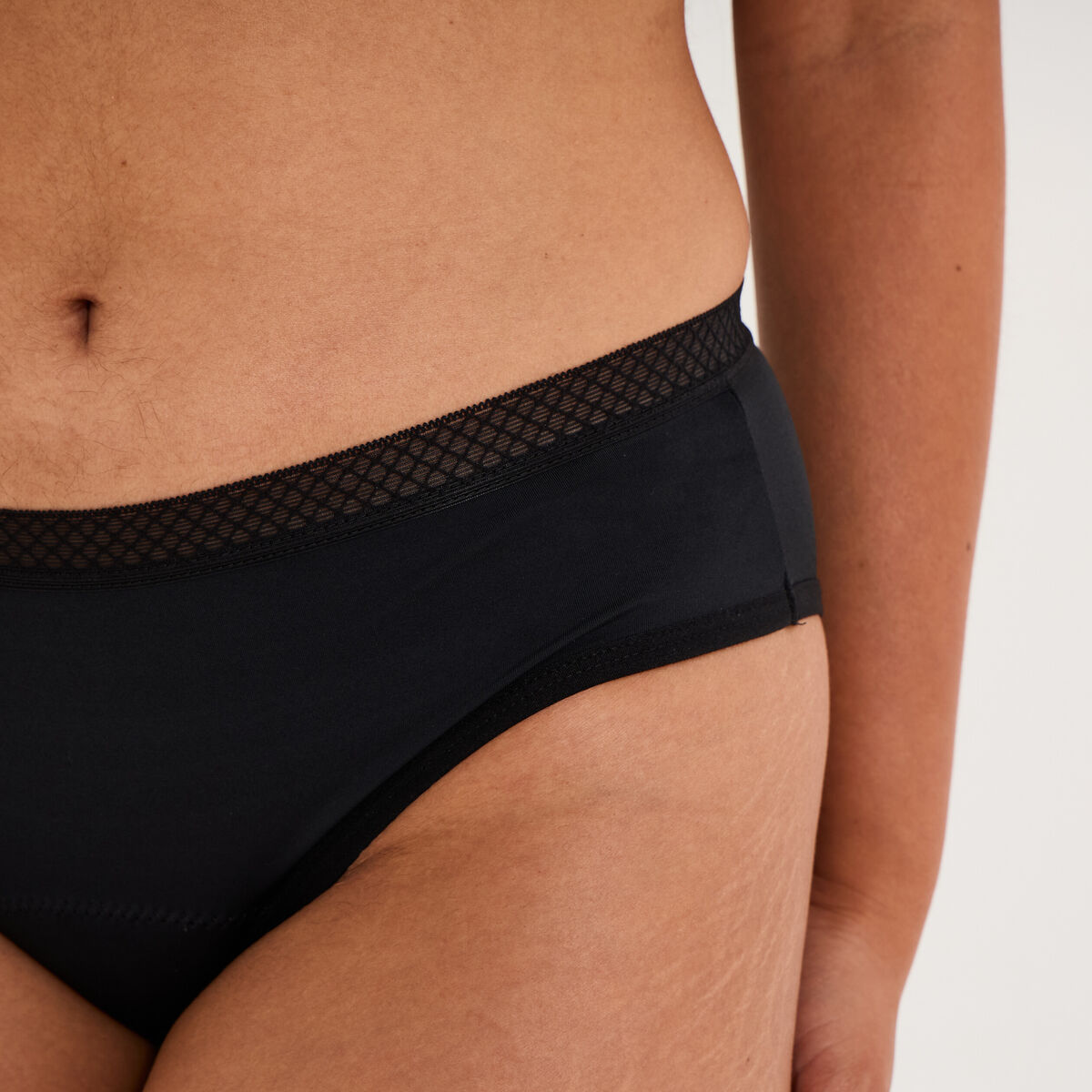Culotte menstruelle microfibre noir femme
