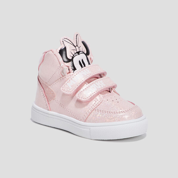 Baskets montantes pailleté Minnie rose bébé fille