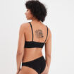 Soutien-gorge brassière côtelé noir femme
