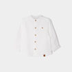 Chemise manches longues col mao coton blanc bébé garçon