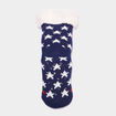 Chaussettes d'intérieur à pompons bleu marine garçon