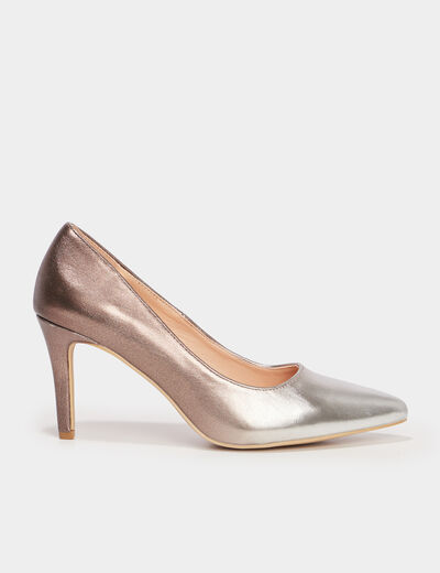 Escarpins vernis à talons Mosquitos marron foncé femme