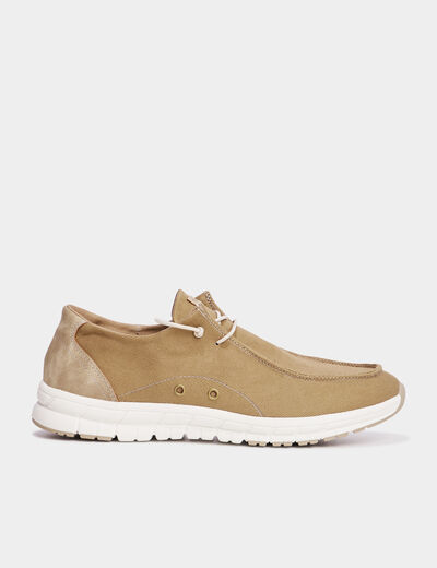 Loafer avec lacets sur l'avant sable homme