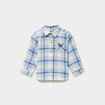 Chemise manches longues coton bleu ciel b&eacute;b&eacute; gar&ccedil;on