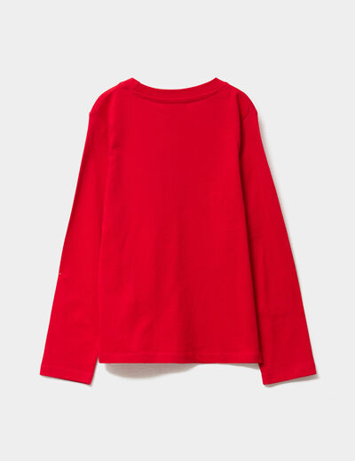 T-shirt manches longues coton Mario rouge garçon