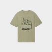 T-shirt manches courtes Naruto vert kaki homme