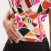 T-shirt col cache-coeur Mosquitos multicolore femme