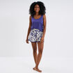 Ensemble pyjama short et débardeur bleu marine femme