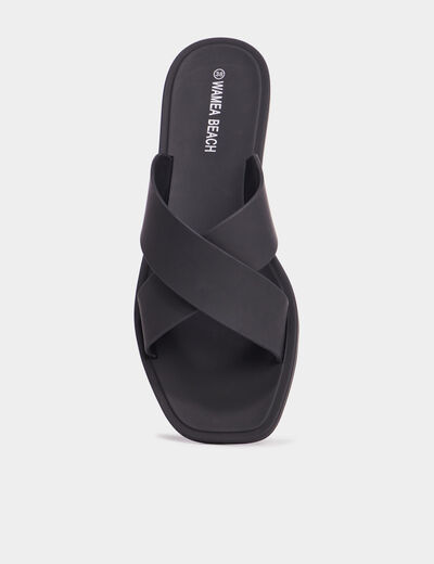 Mules de plage Wamea Beach noir femme