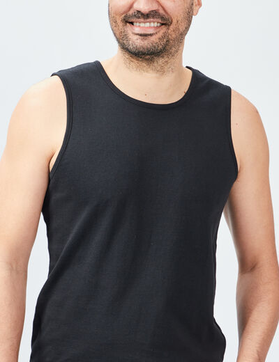 Débardeur bretelles larges noir homme