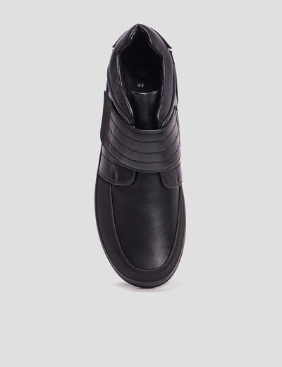Bottines montantes &agrave; scratchs noir homme
