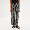 Pantalon fluide large taille &eacute;lastiqu&eacute;e noir femme