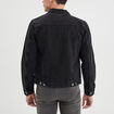 Veste droite boutonnée en jean Creeks denim noir homme