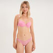 Soutien-gorge corbeille padd&eacute; dentelle mauve femme
