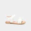 Sandales c&eacute;r&eacute;monie avec bride &agrave; scratch blanc fille