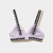 Lot 2 brassi&egrave;res forme triangle coton mauve fille