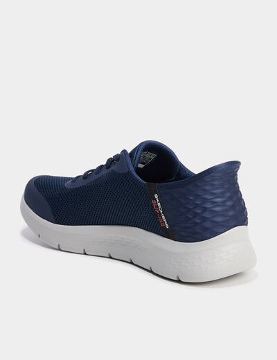 Baskets running à lacets élastiqués bleu homme