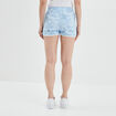 Short de jogging droit bleu femme