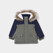 Parka à capuche imitation fourrure vert kaki bébé garçon