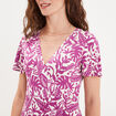 Robe patineuse manches courtes violet femme