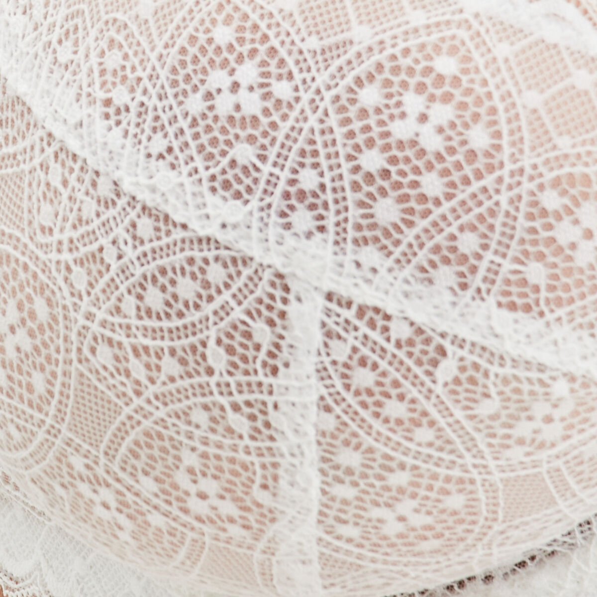 Soutien-gorge emboîtant en dentelle blanc femme grande taille