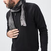 Foulard effet froiss&eacute; noir homme