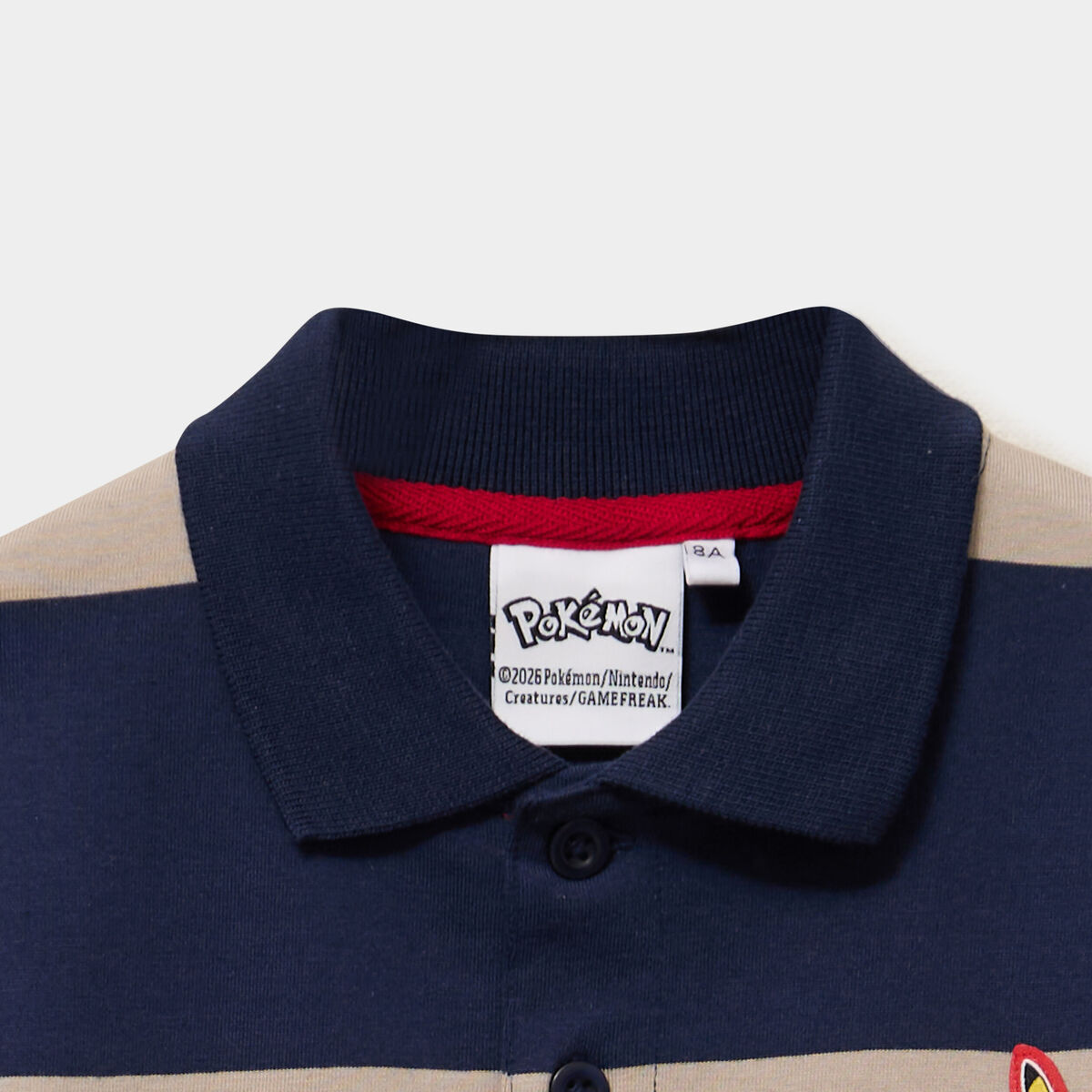T-shirt col polo manches longues Pok&eacute;mon sable gar&ccedil;on