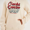 Sweat hoodie 1 poche ecru homme