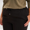 Pantalon city paperbag taille &eacute;lastiqu&eacute;e noir femme grande taille