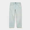Jean relaxed 5 poches coton denim bleach homme
