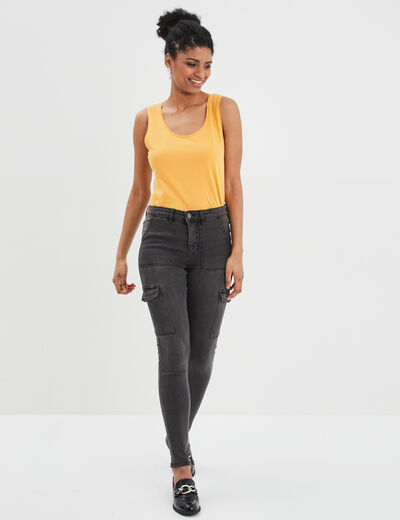 Jeans skinny battle Liberto denim gris femme