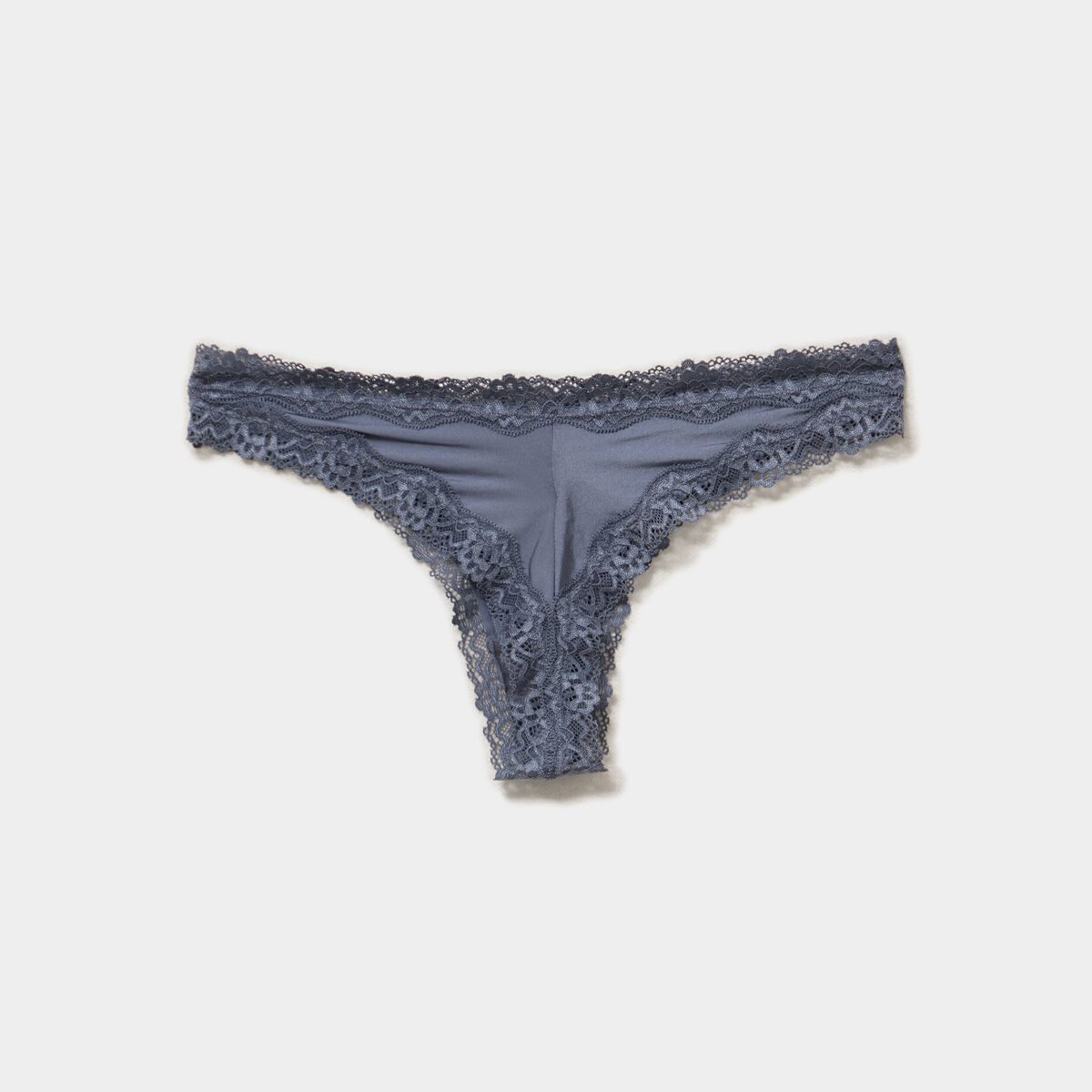 Lot 3 tangas avec dentelle bleu violet femme