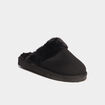 Chaussons mules fourr&eacute;s noir femme