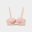Soutien-gorge balconnet micro dentelle rose clair femme