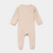 Dors-bien velours manches longues beige b&eacute;b&eacute;