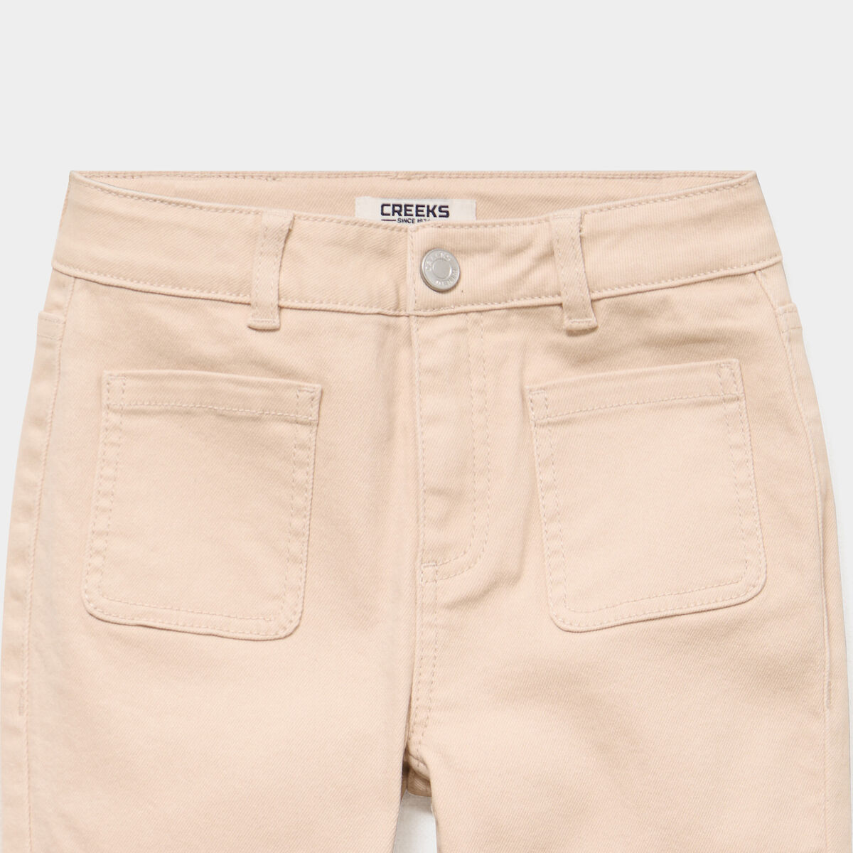 Pantalon bootcut twill 4 poches beige fille