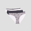 Lot 3 culottes en coton rose clair femme