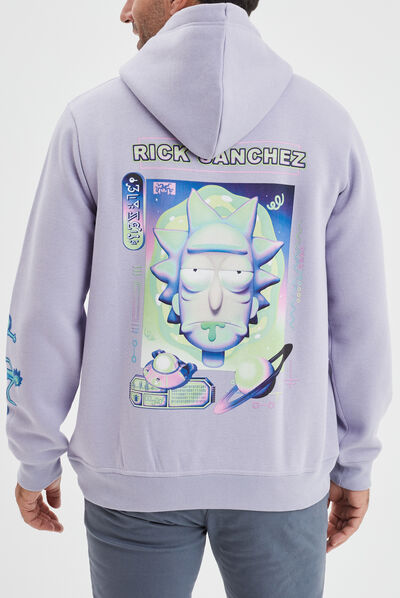 Sweat à capuche hoodie Rick et Morty parme homme