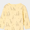 Dors-bien coton manches longues boutonné jaune bébé