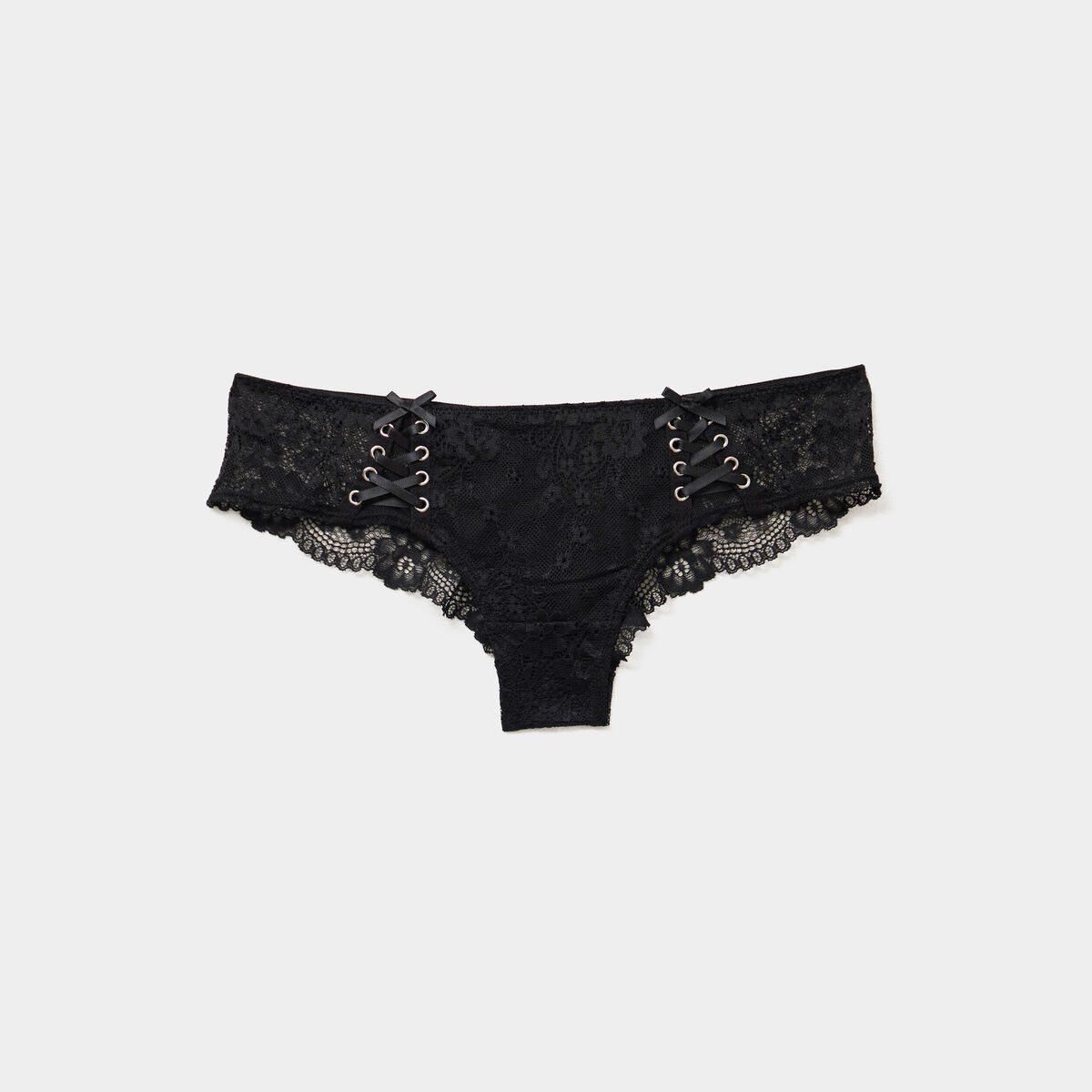 Shorty en dentelle noir femme