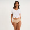 Culotte taille haute beige femme
