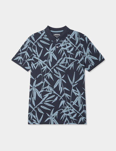 Polo manches courtes Creeks bleu foncé homme