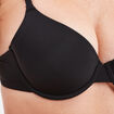 Soutien-gorge corbeille padd&eacute; microfibre noir femme