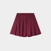 Jupe courte patineuse plissée bordeaux fille
