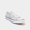 Tennis basses en toile &agrave; lacets bleu femme