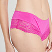 Shorty avec micro dentelle rose fushia femme