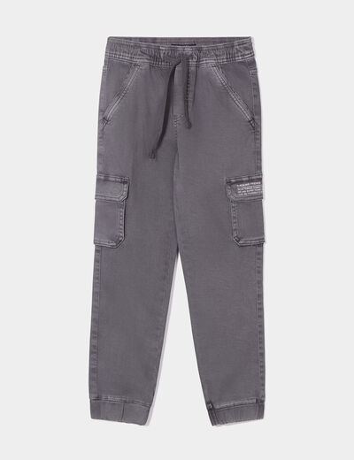 Pantalon jogger gris fonc&eacute; gar&ccedil;on